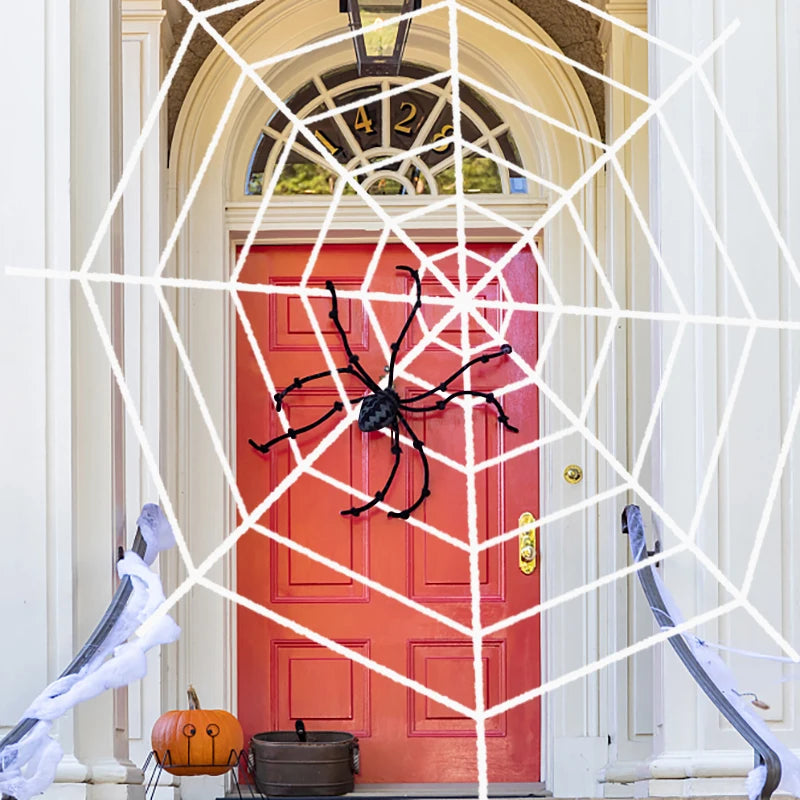 Giant Halloween Spider Web – Stretchy Cobweb Decoration