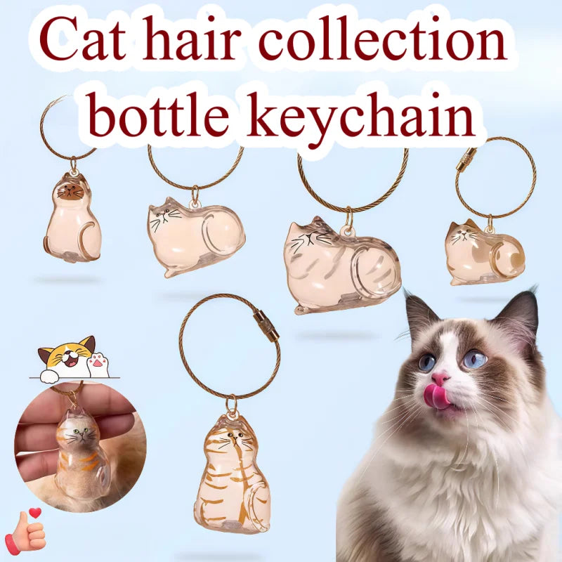 Pet Hair Memorial Keychain – Cat and Dog Keepsake Pendant
