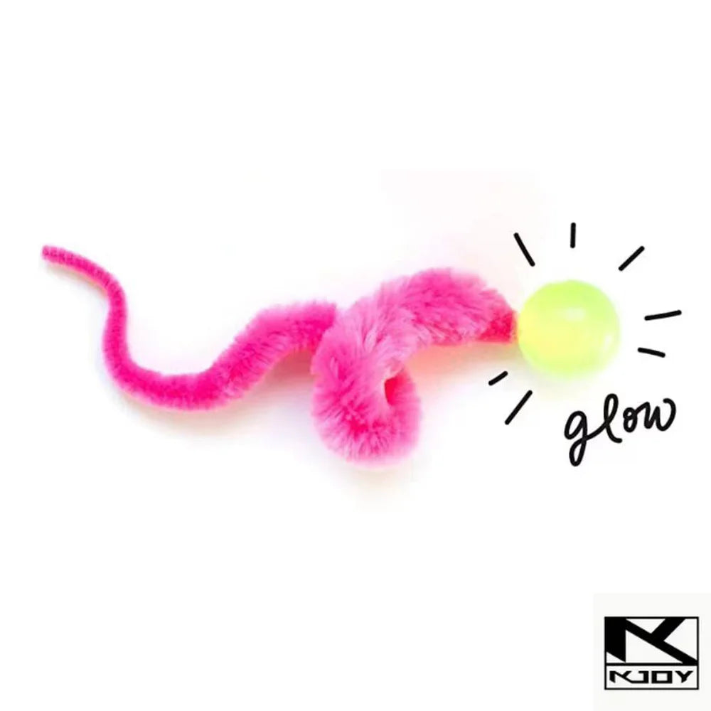 KKJoy Interactive Cat Toy - Color Caterpillar with Elastic Bouncing Ball Teasing Indoor Puzzle for Cats Pet Supplies