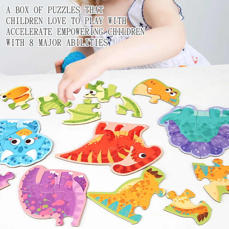 Educational Animal Puzzle Kids Jigsaw Shape Matching Toy