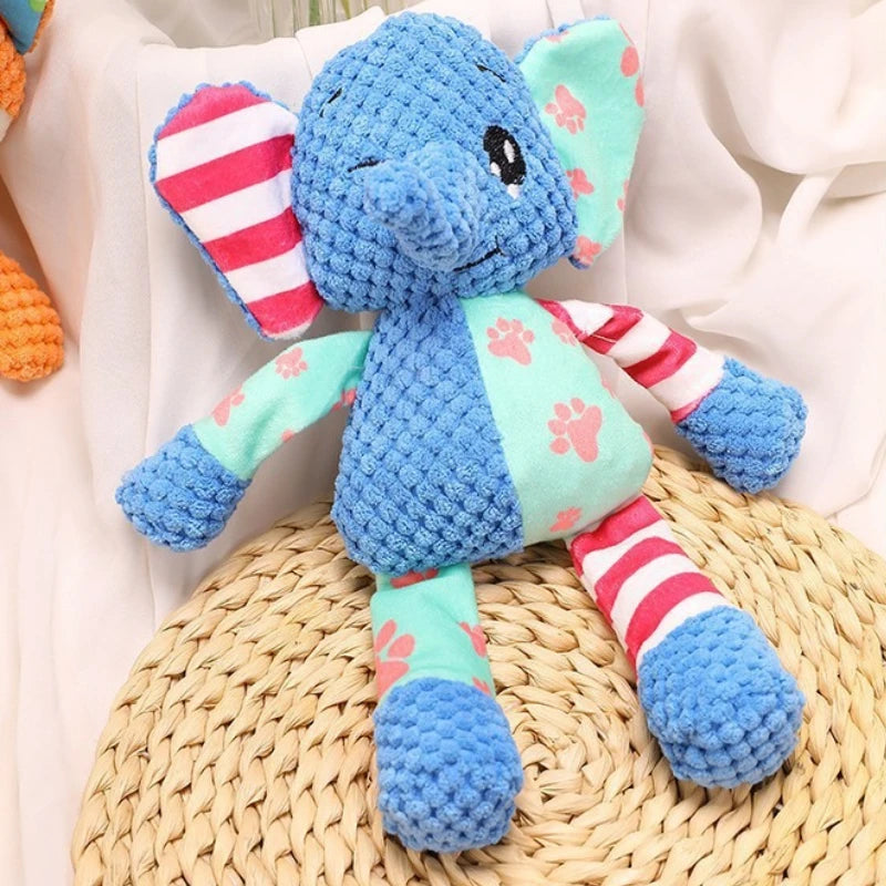 Plush Squeaky Dog Toy – Cute Animal Chew Toy