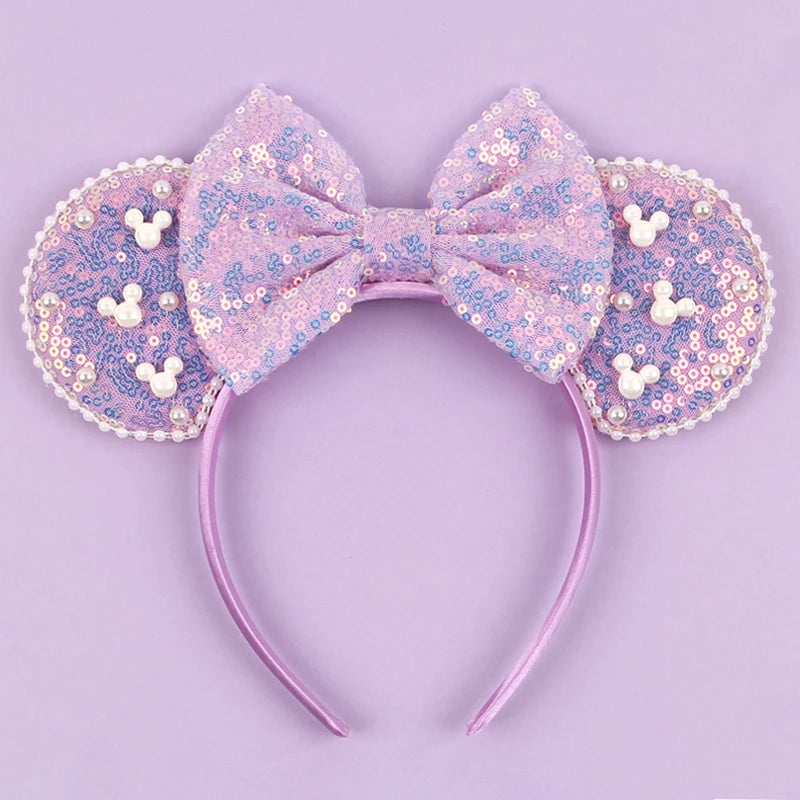 Mouse Ears Headband – Velvet Bow Hair Accessory