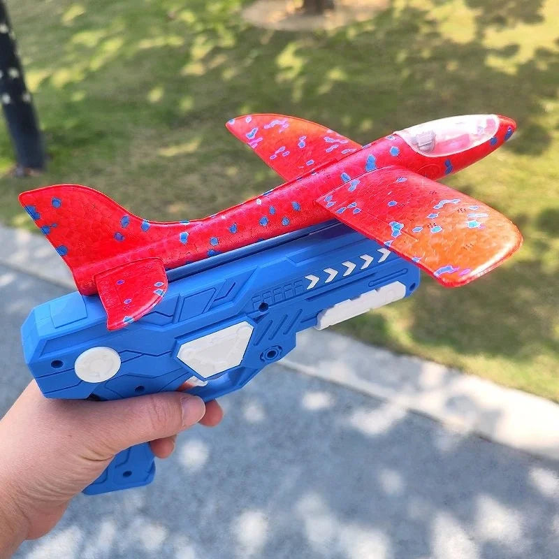Foam Airplane Launcher Toy – Hand Launch Flying Glider