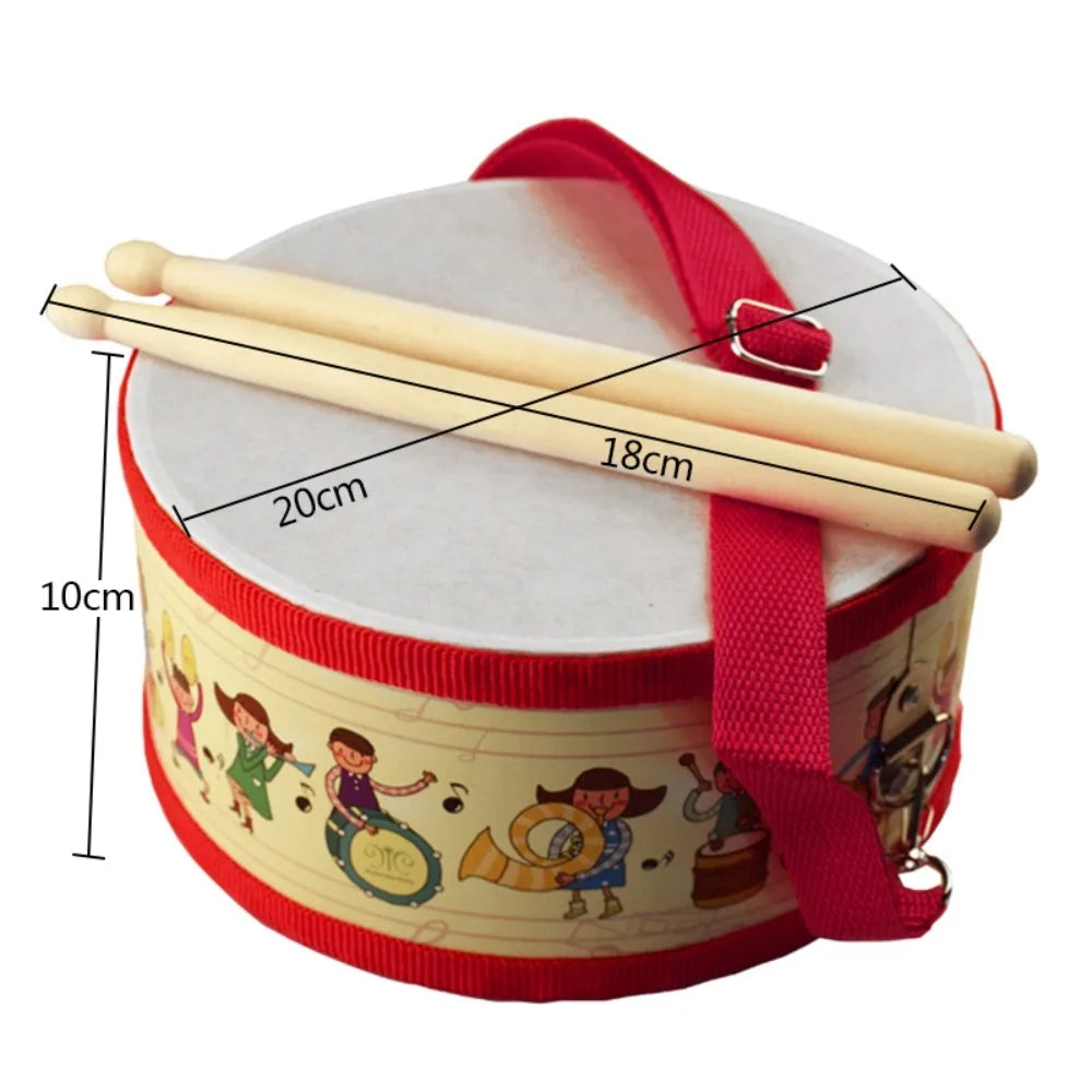 Wooden Kids Drum – 8-Inch Educational Percussion Instrument