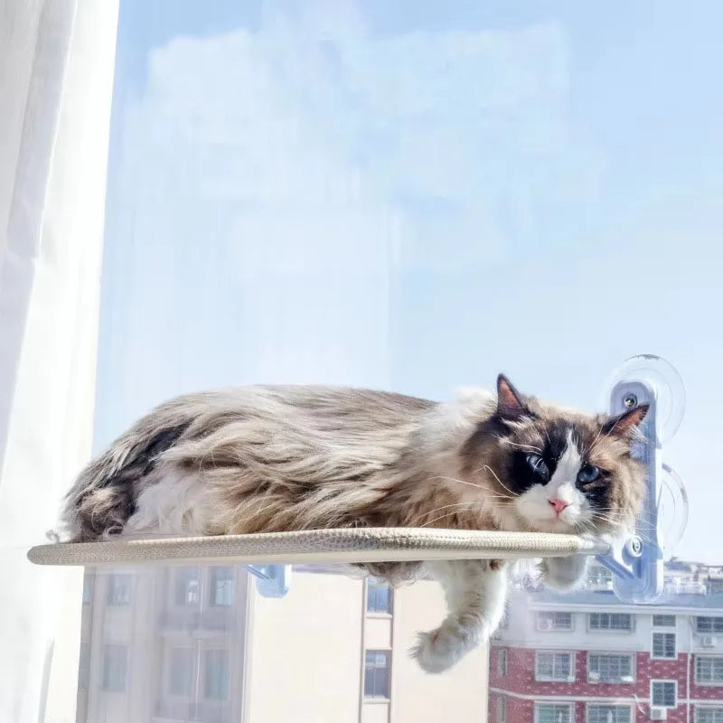 Cat Hammock Foldable Window Suction Cup Hanging Nest, Cat Sunbathing Hanging Bed, Wall Mounted Cat Climbing Frame, Cat Hammock