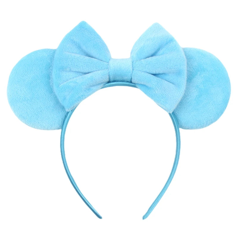 Mouse Ears Headband – Velvet Bow Hair Accessory