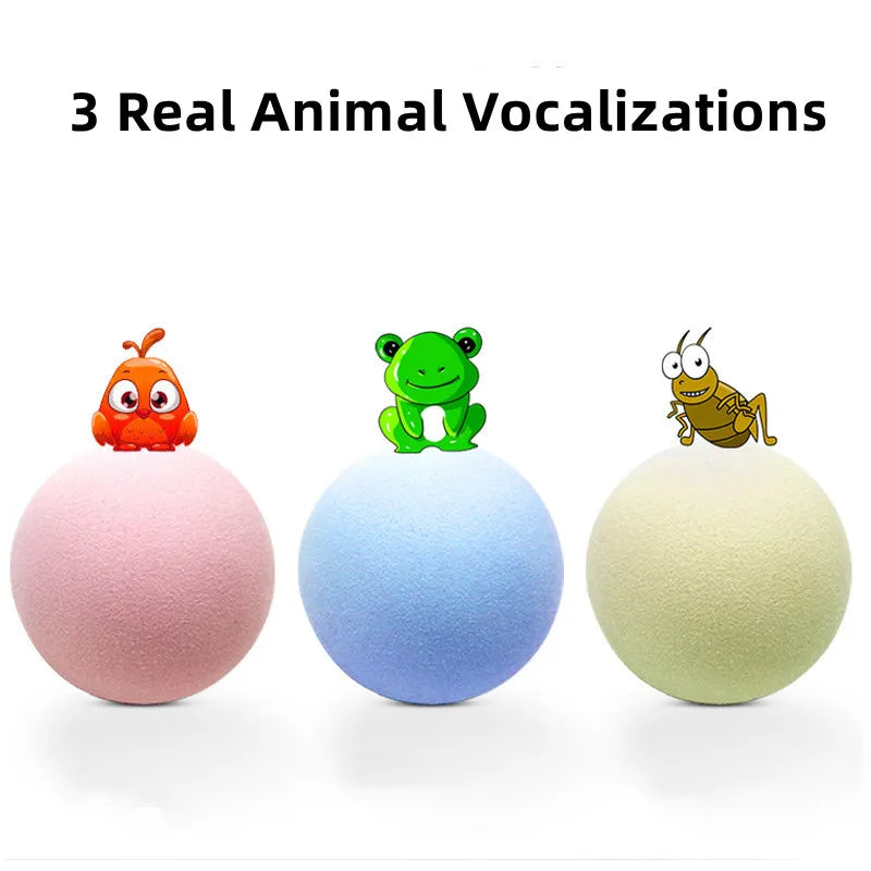 Sound Cat Toy Balls – Chirping Bird & Frog Toys