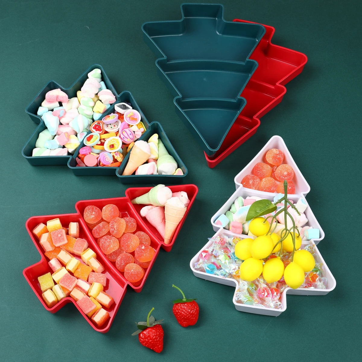 Christmas Fruit Plate Christmas Tree Party Table Decoration