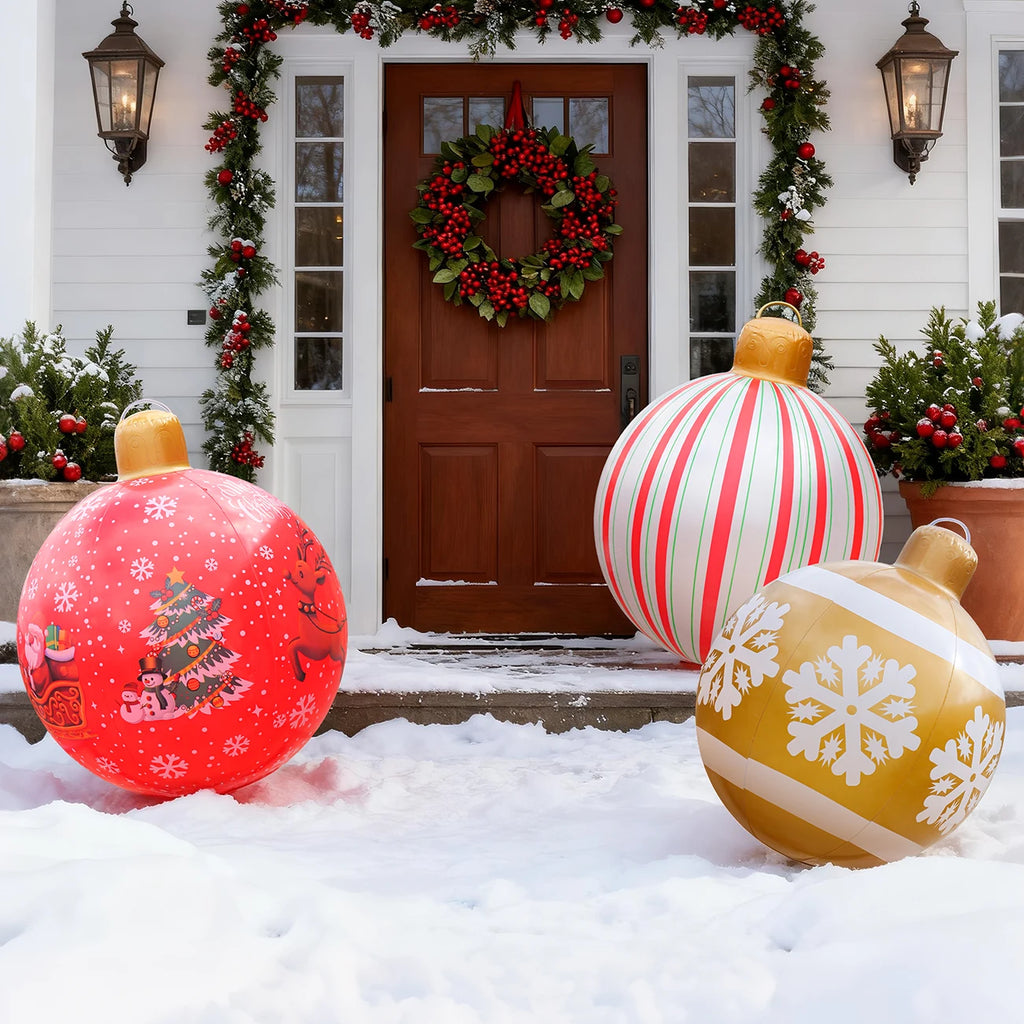 Inflatable Christmas Ornament Ball – PVC Holiday Decoration