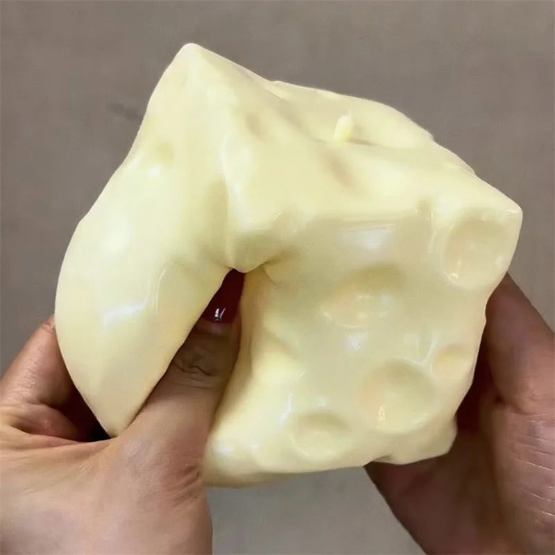 Cheese Stress Ball – Jumbo Shapeable Squeeze Fidget Toy