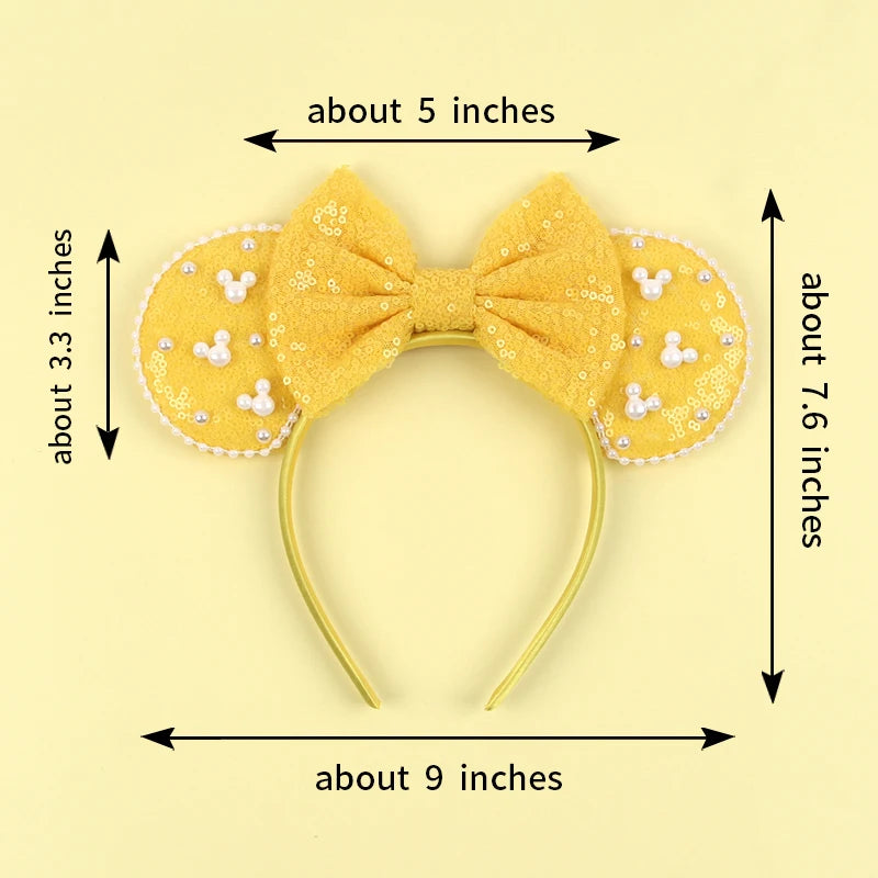 Mouse Ears Headband – Velvet Bow Hair Accessory