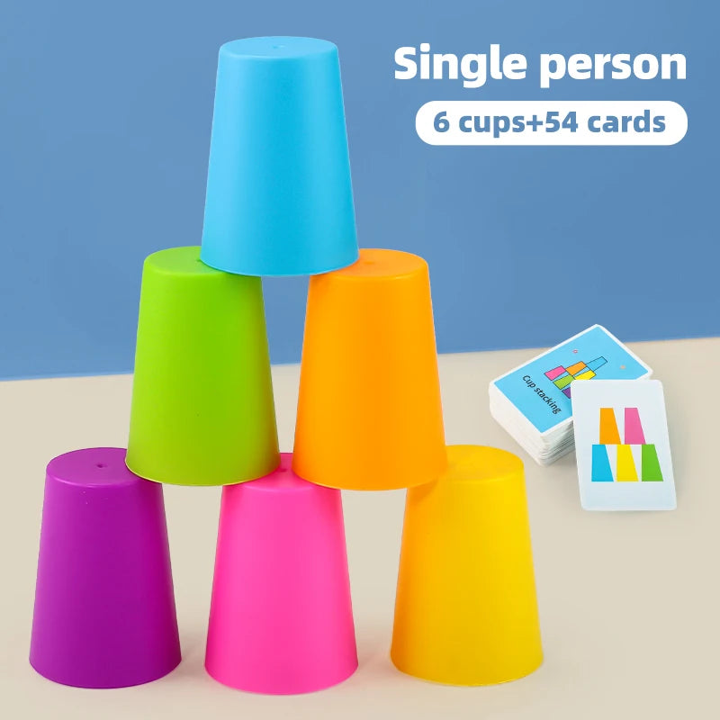 1 Piece Children's Stacking Cup Game, Color Sorting Cognitive Training Stacking Cup Toy, Educational Competitive Activity Prop, Suitable for Boys and Girls, Ideal for Christmas, New Year's Day, Christmas Eve, Birthday Gifts