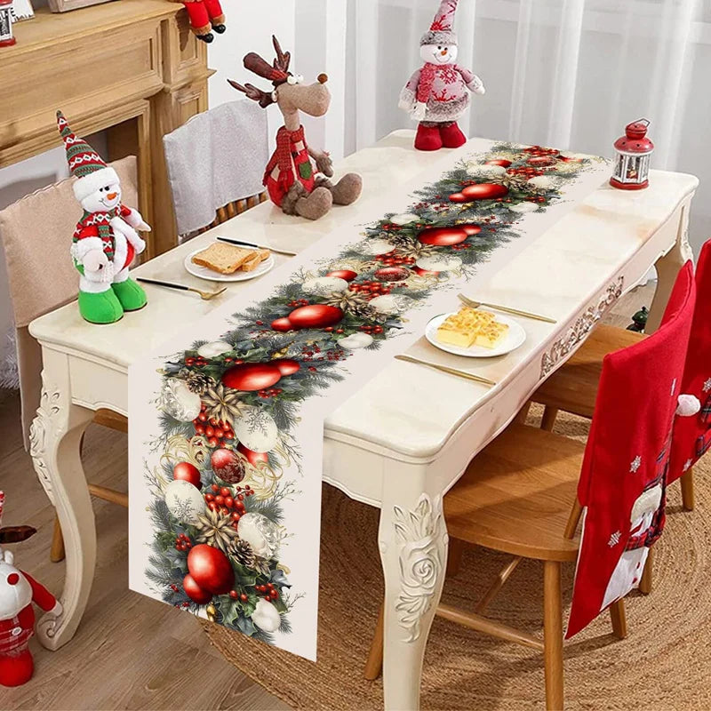 Christmas Table Runner Merry Christmas Holiday Table Decor 180x35cm