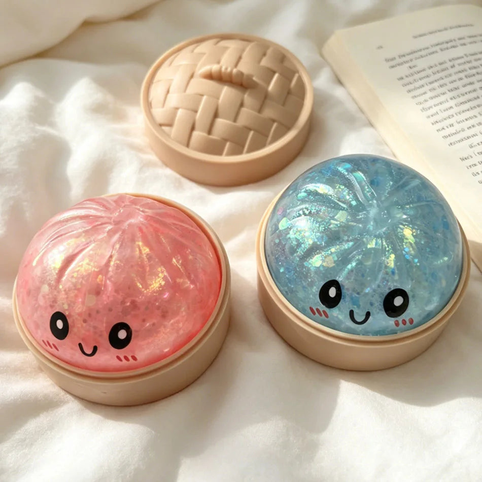 Glitter Dumpling Squishy Toy Colorful Rebound Fidget