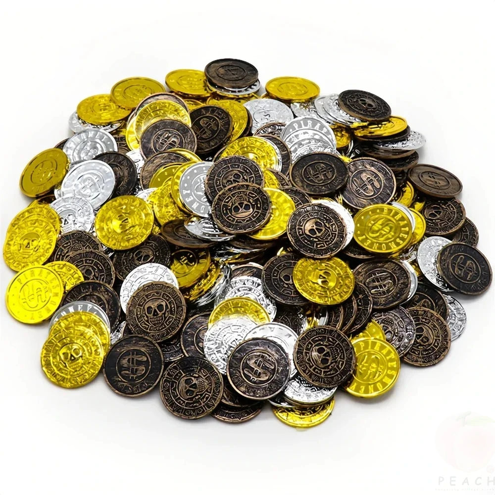 Plastic Pirate Coins – Treasure Hunt Party Favors