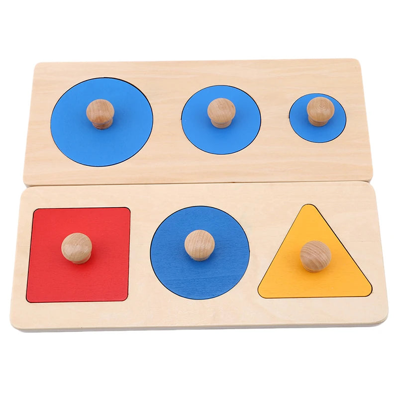 Montessori Sorting Puzzle Wooden Geometric Shape Learning Toy