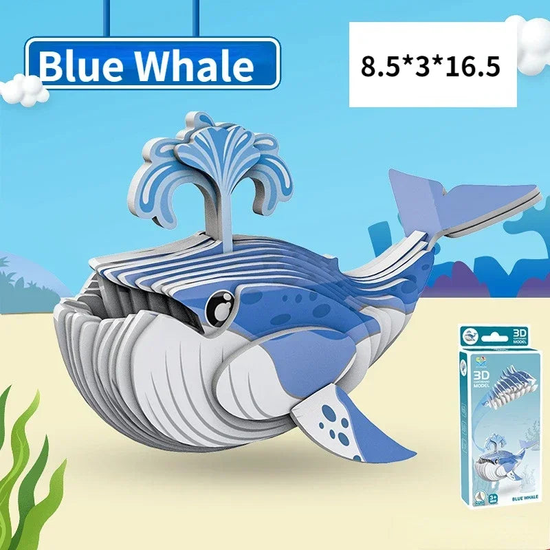 3D Dinosaur Puzzle Paper Model Educational Toy for Kids