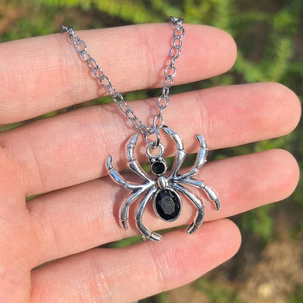 Special Wind Cross Skeleton Spider Set Necklace, Y2K Personalized Trendy Cool Girl Necklace Set, Halloween Gift
