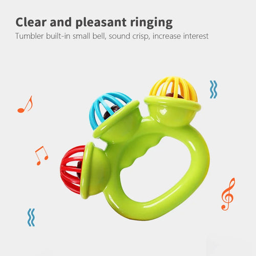 1-4PCS Baby Hand Rattle Ball Toy Newborn Grasping Hand Bell Sensory Toy Kids Safety Materials Toys for 0-24 Months Baby Children