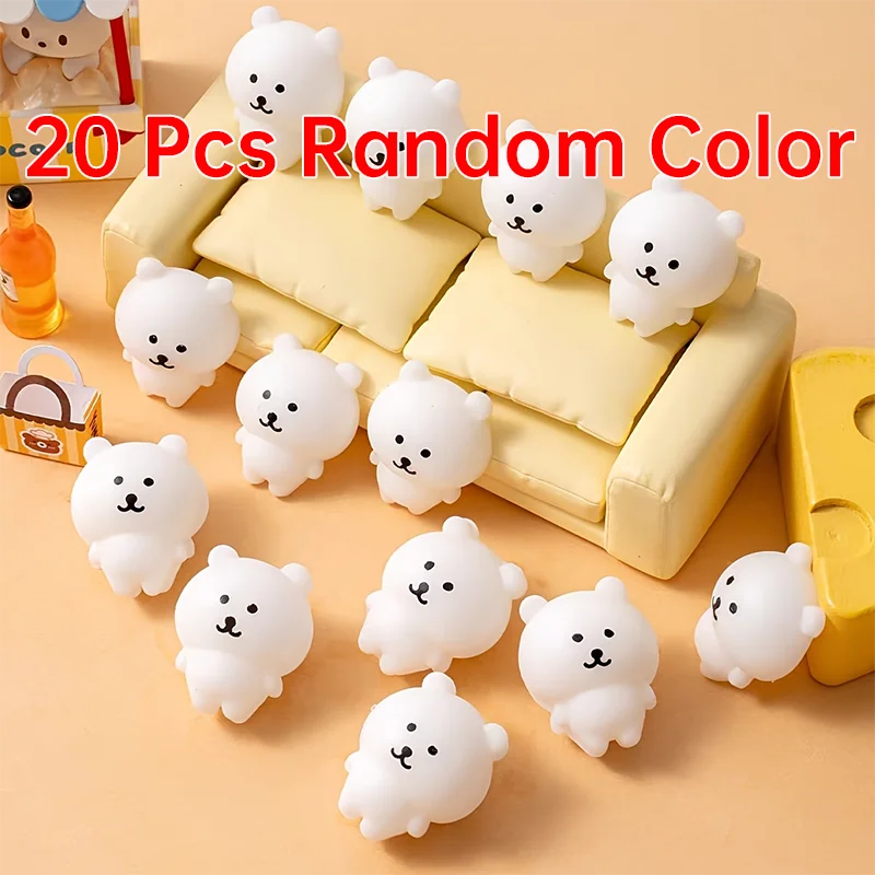 Cute Little White Bear Pinch Toy, Squeeze Toy, Stress Relief Toy, Birthday Gift, Halloween Gift, Christmas Gift, Classroom Rewar