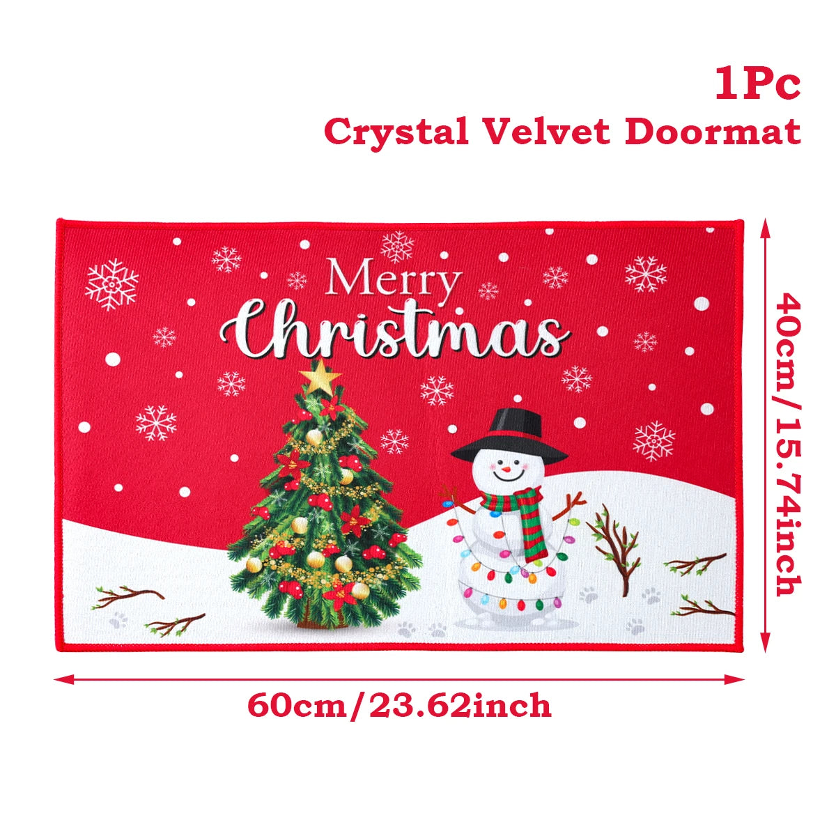 Christmas Door Mat Santa Claus Merry Christmas Home Decor