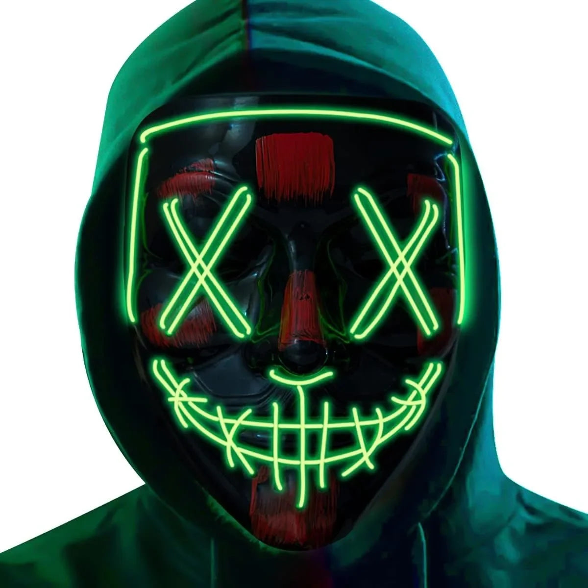 LED Halloween Mask – Light-Up Scary Mask for Costume Parties