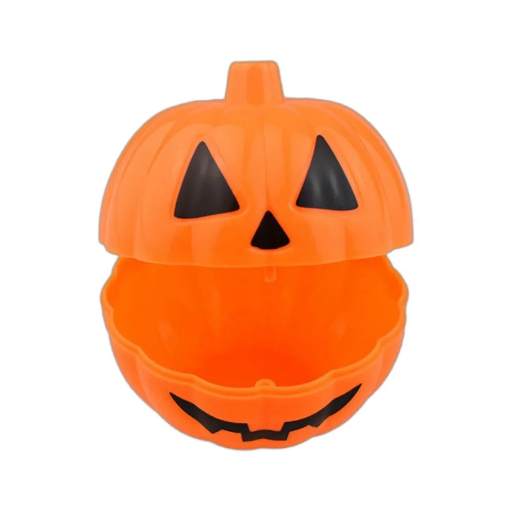 12/24PC Halloween Pumpkin Bucket Storage Box Kids Birthday Party Halloween Day of The Dead Party Favors Decoration Candy Filling