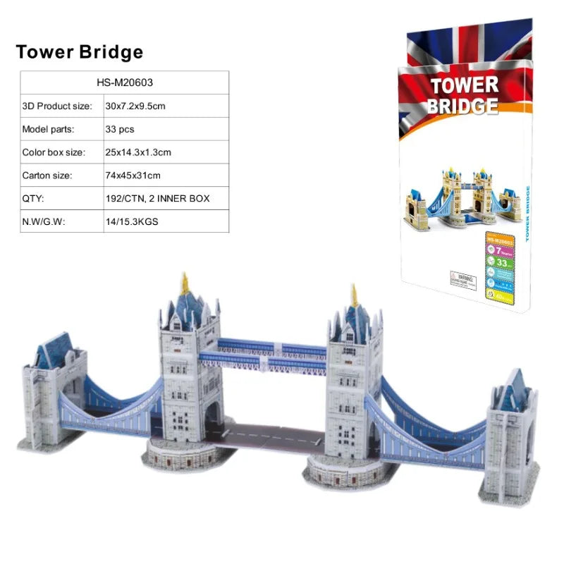 World Landmark 3D Puzzle – Paper Architectural Model