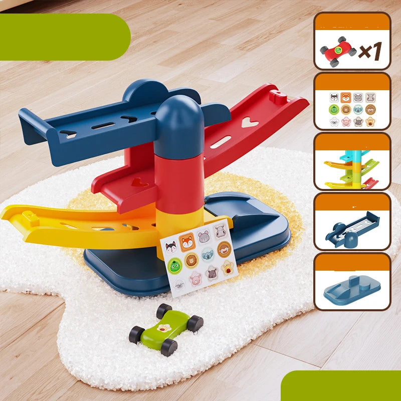 Toddler Car Ramp Toy – Multi-Level Racing Track