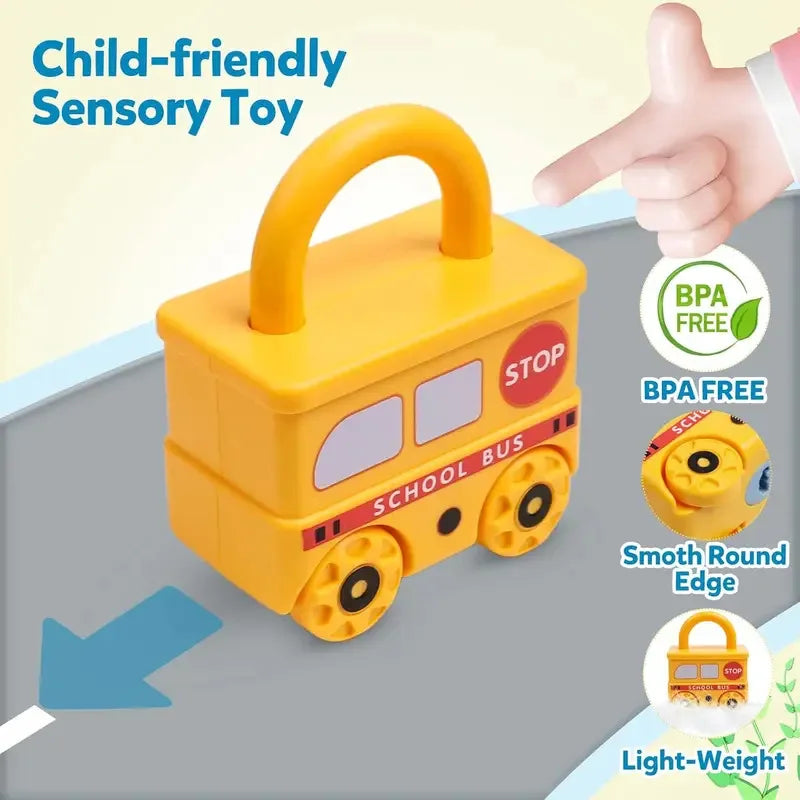 Car Lock Puzzle Toy – Educational Matching Game with Keys