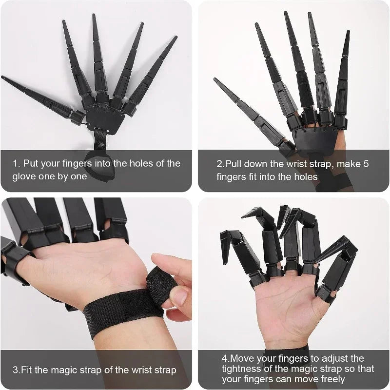 Halloween Skeleton Fingers – Articulated Horror Hand Prop