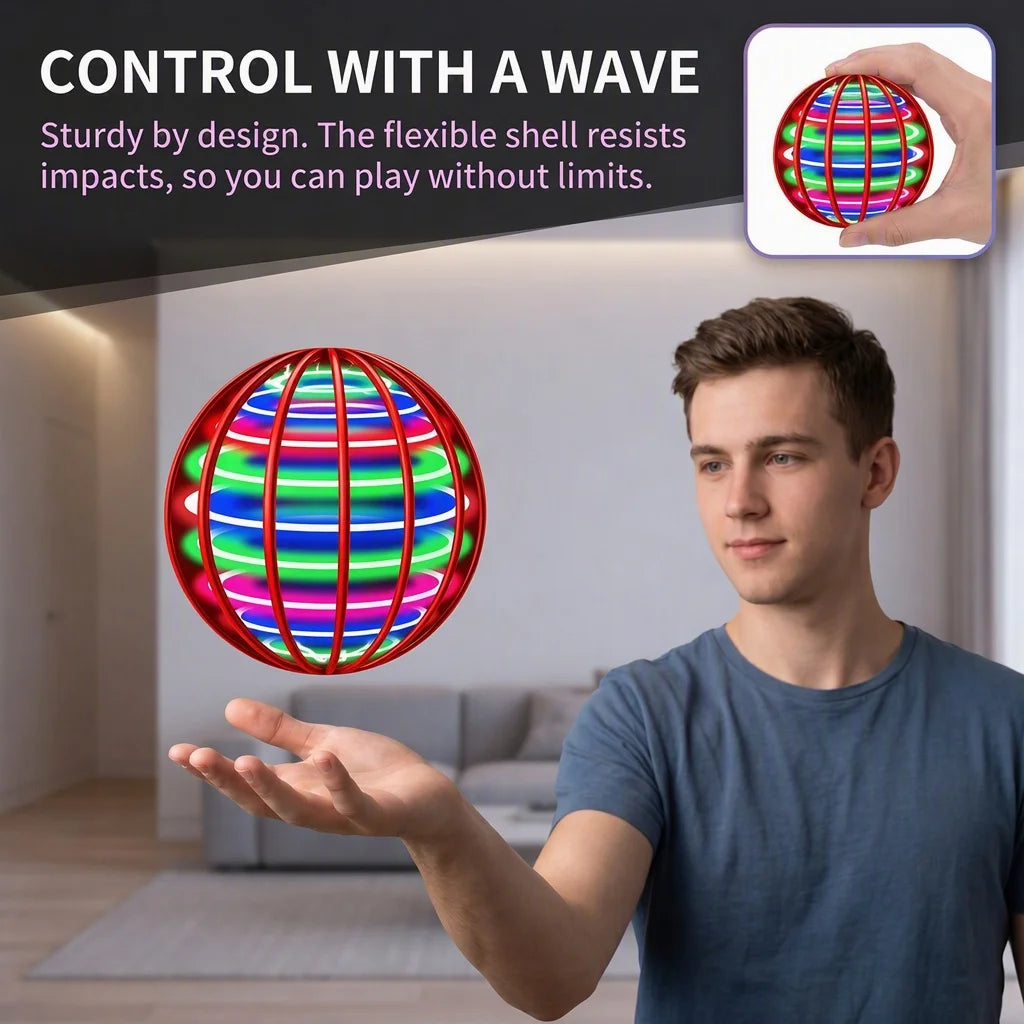 Flying Orb Toy – LED Hand-Controlled Hover Spinner