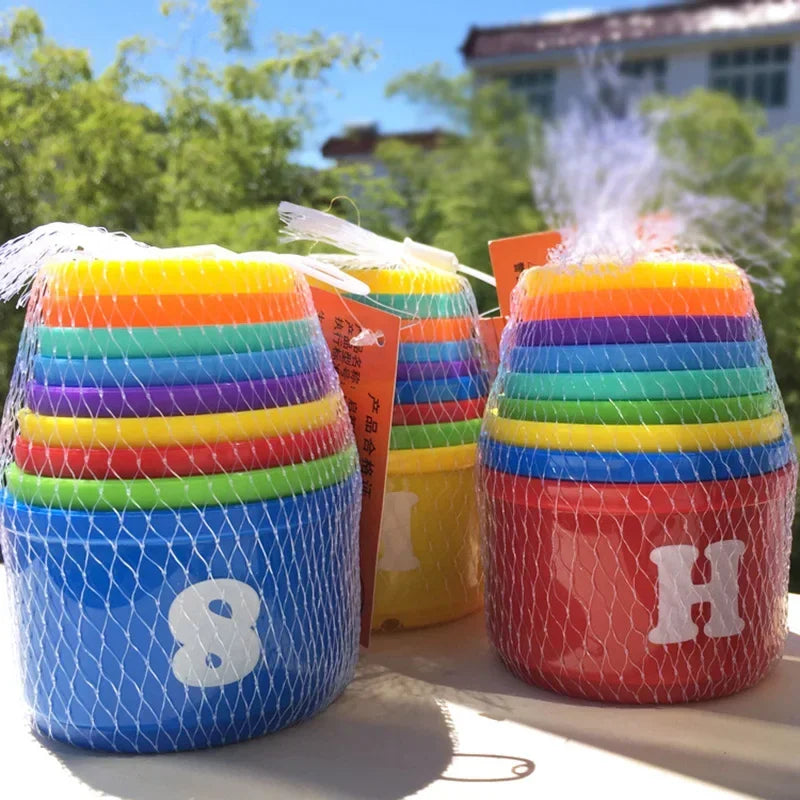 Stacking Game Cup Children Board Game Hand Speed Competition Fold Cup with Numbers Letters Shapes Early Education Puzzle Toy