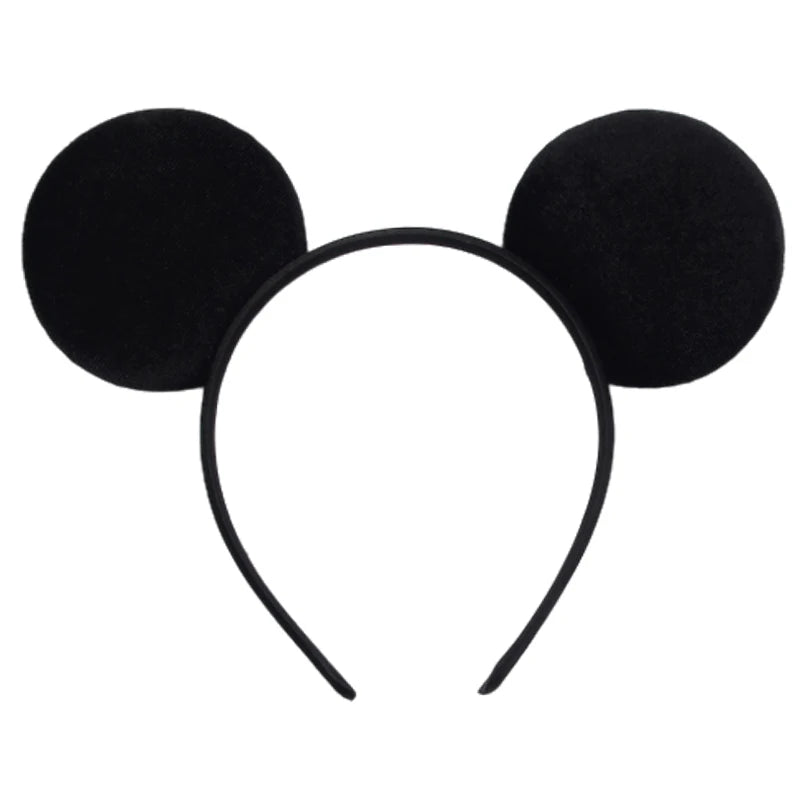 Mouse Ears Headband – Velvet Bow Hair Accessory