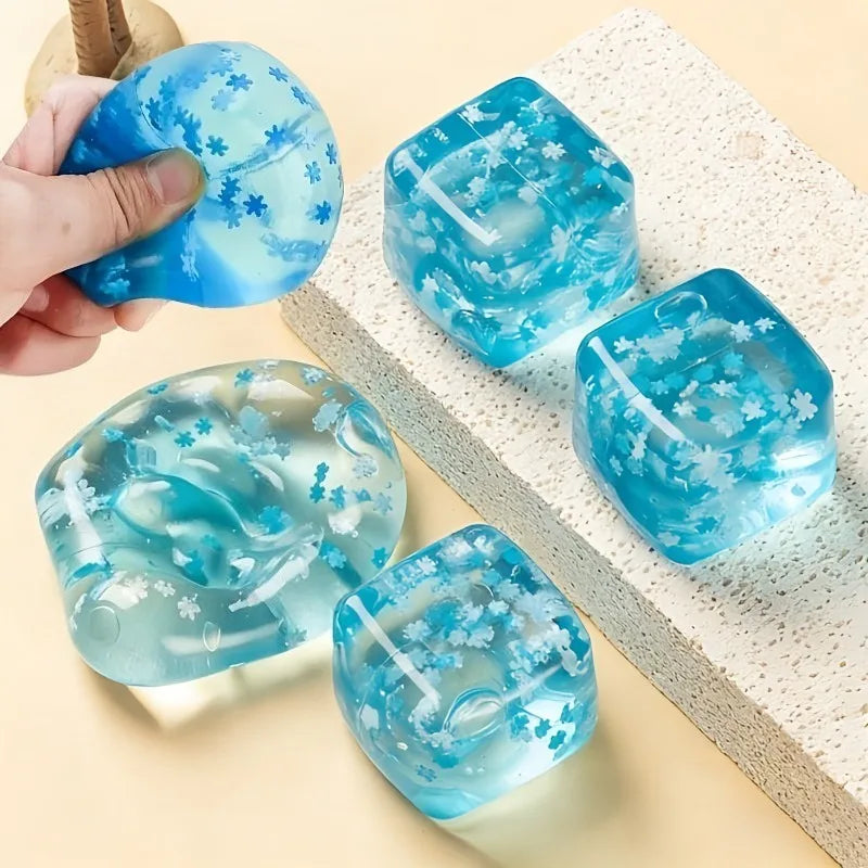 Snowflake Ice Cube Squishy Toy Slow Rising Fidget