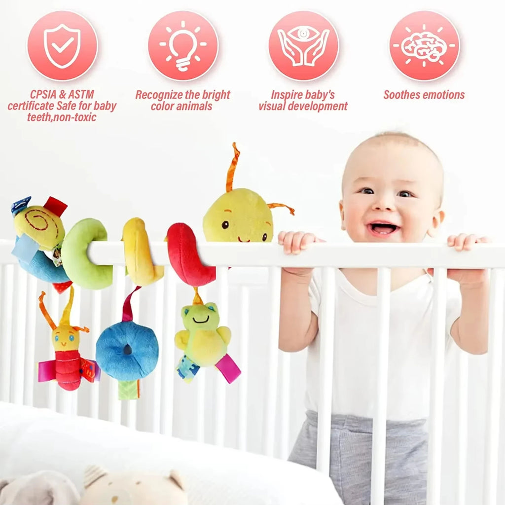 Baby Spiral Stroller Toy – Hanging Rattle for Infants