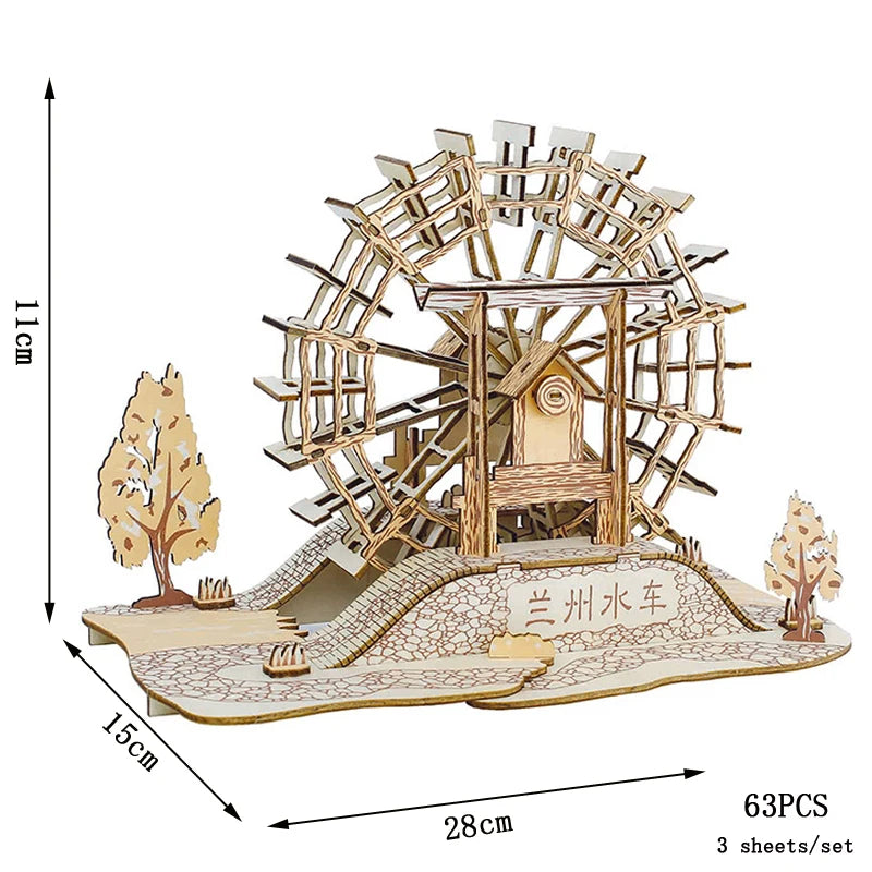 3D Wooden Puzzle DIY Vehicle Model Building Kit