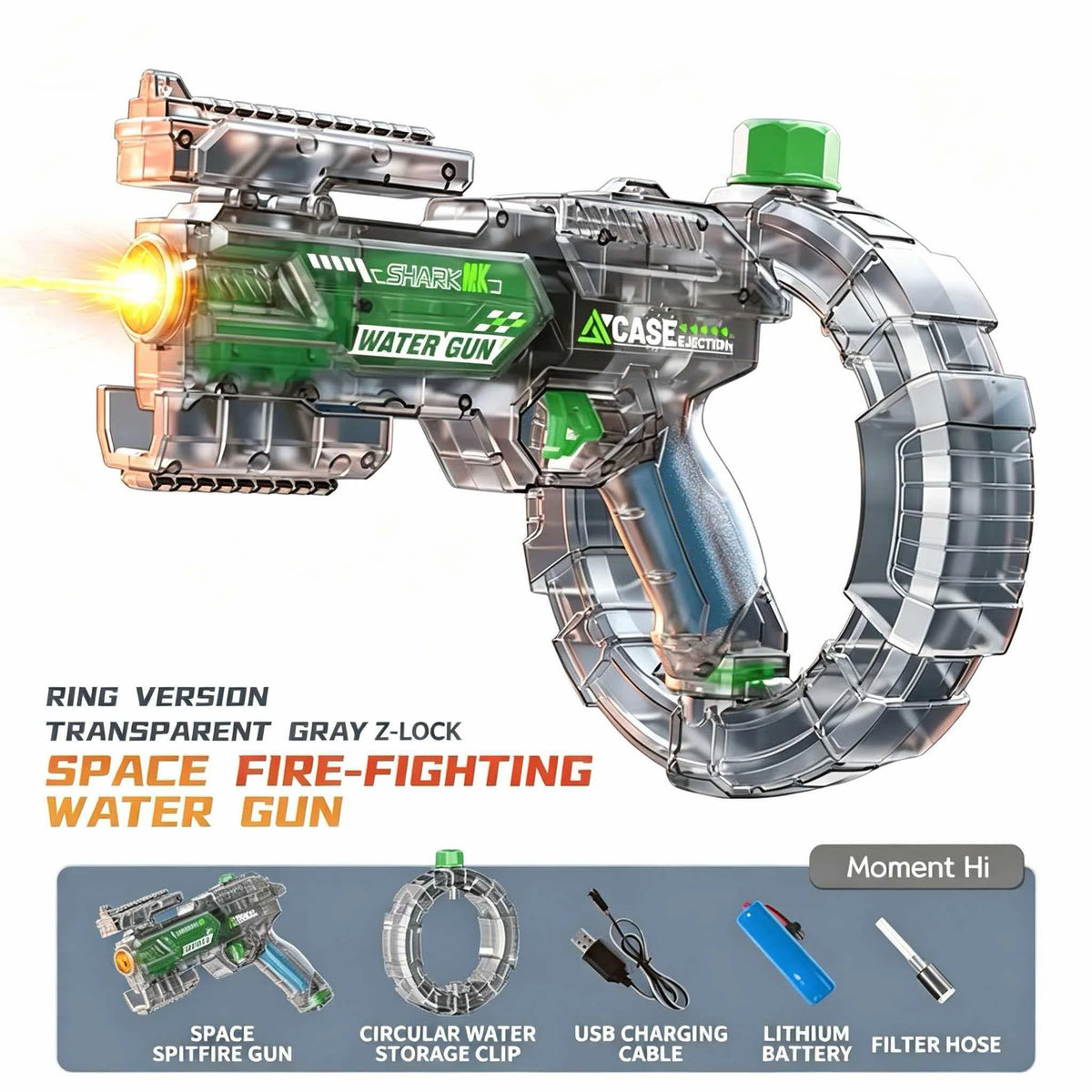 Electric Water Gun Automatic Recoil Water Blaster
