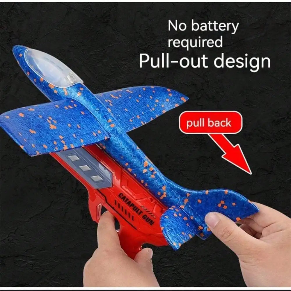 Foam Glider Launcher Toy ABS Airplane Outdoor Flying Set