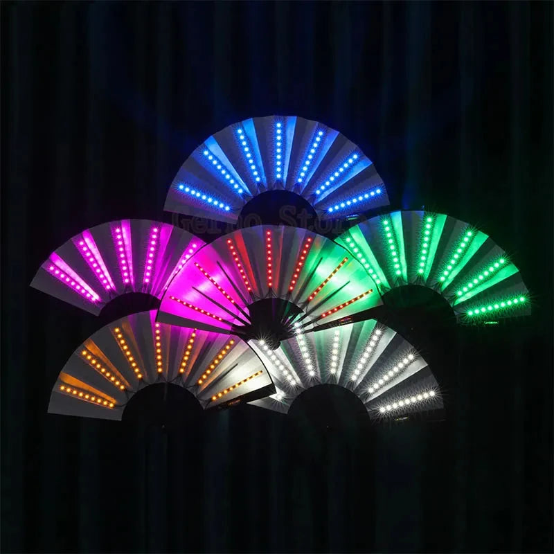 Folding LED Party Fan for Raves, Festivals & Dance Shows