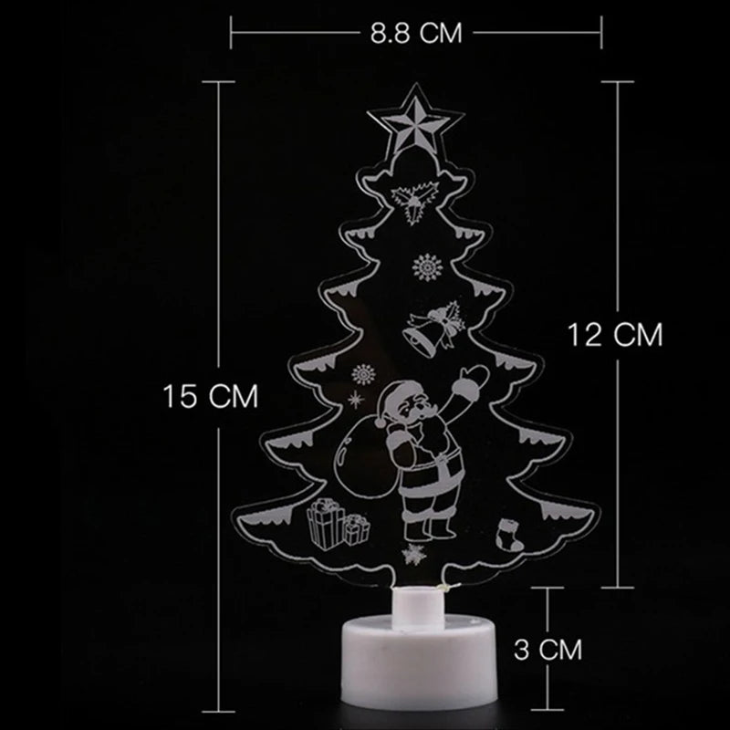 Christmas Mini LED Light Snowman Santa Tree Night Light