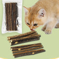 15pcs/30pcs Natural Matatabi Cat Catnip Toy Kitten Molar Chew Stick Pet Cleaning Teeth Cat Treat Toy Actinidia Silvervine