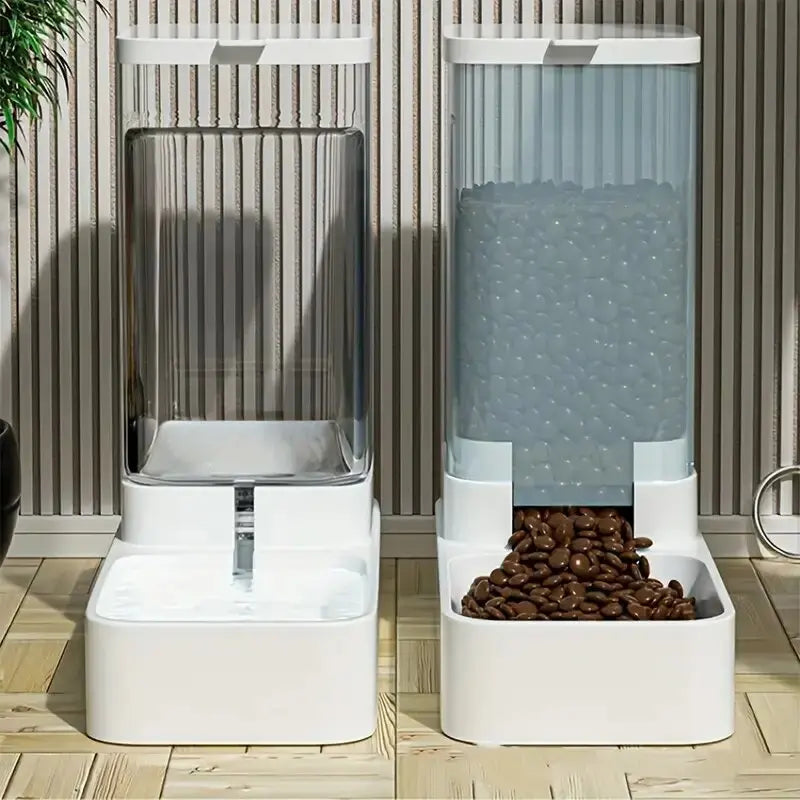 Gravity Dog Feeder and Water Dispenser – Plastic Pet Set