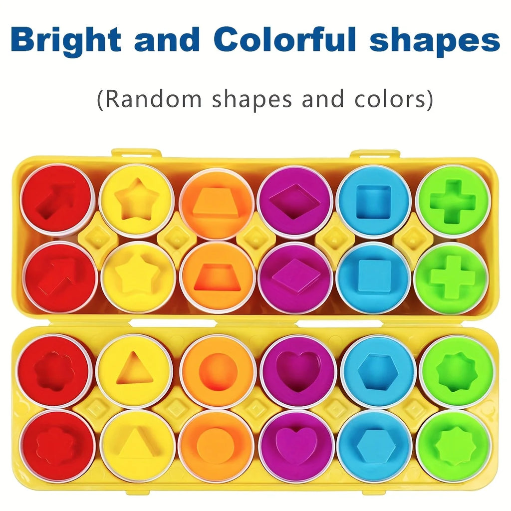 Color Shape Matching Toy – Geometric Sorting Eggs