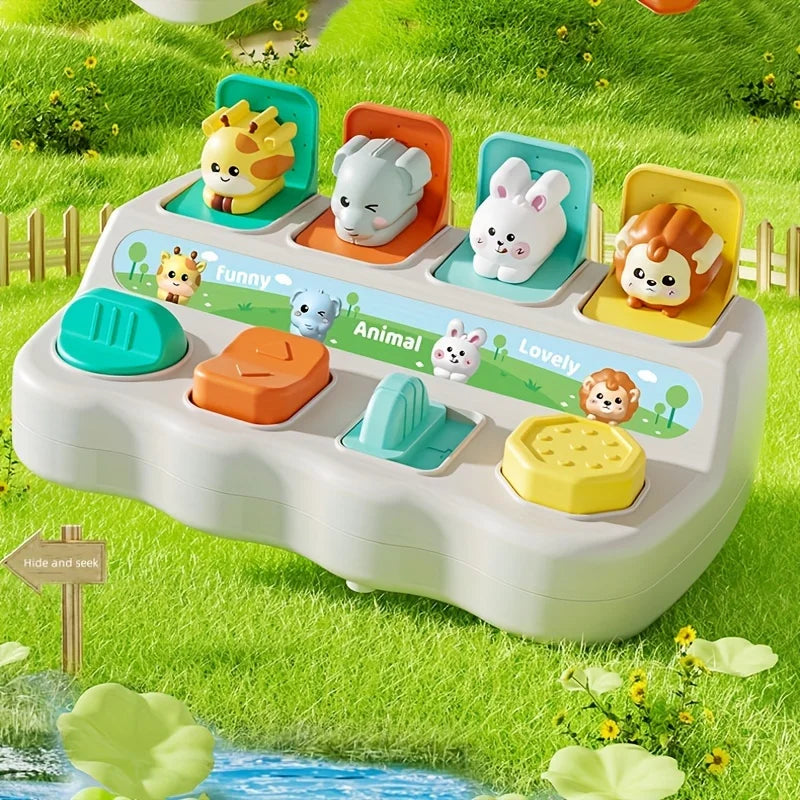 Pop Up Animal Toy – Montessori Interactive Learning Box