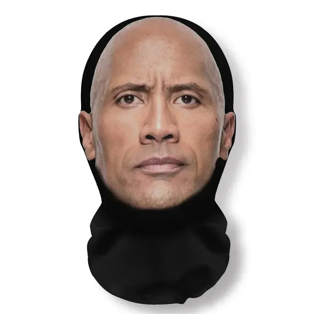3D Printed Realistic Funny Face Mask Elastic Mesh Full Face Mask for Men Women Cosplay Role Play Headdress Halloween Masks