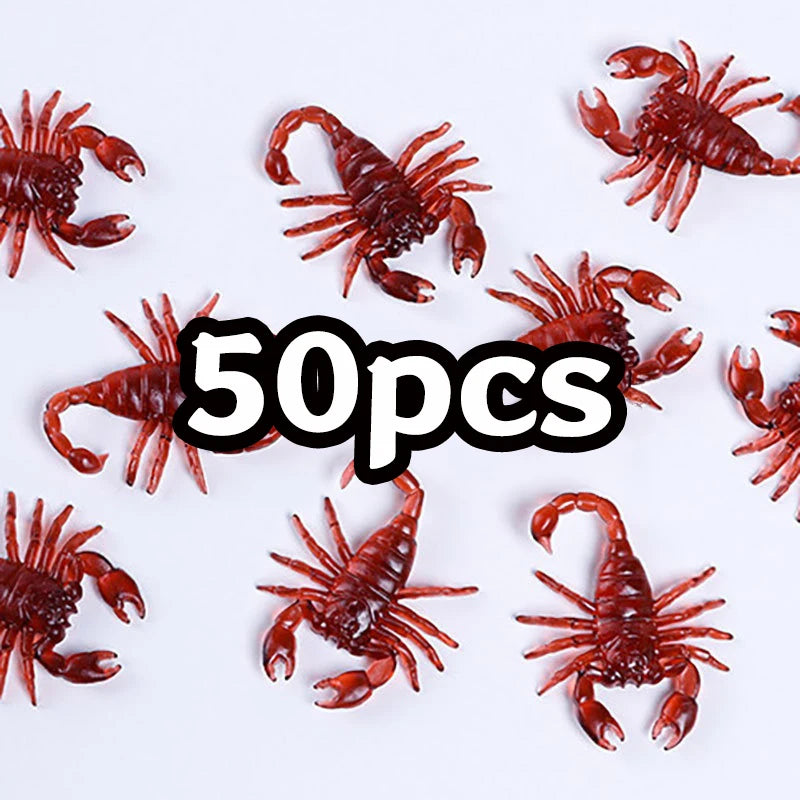 50-Piece Fake Cockroach Prank Set for Halloween & Parties