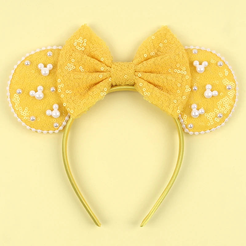 Mouse Ears Headband – Velvet Bow Hair Accessory
