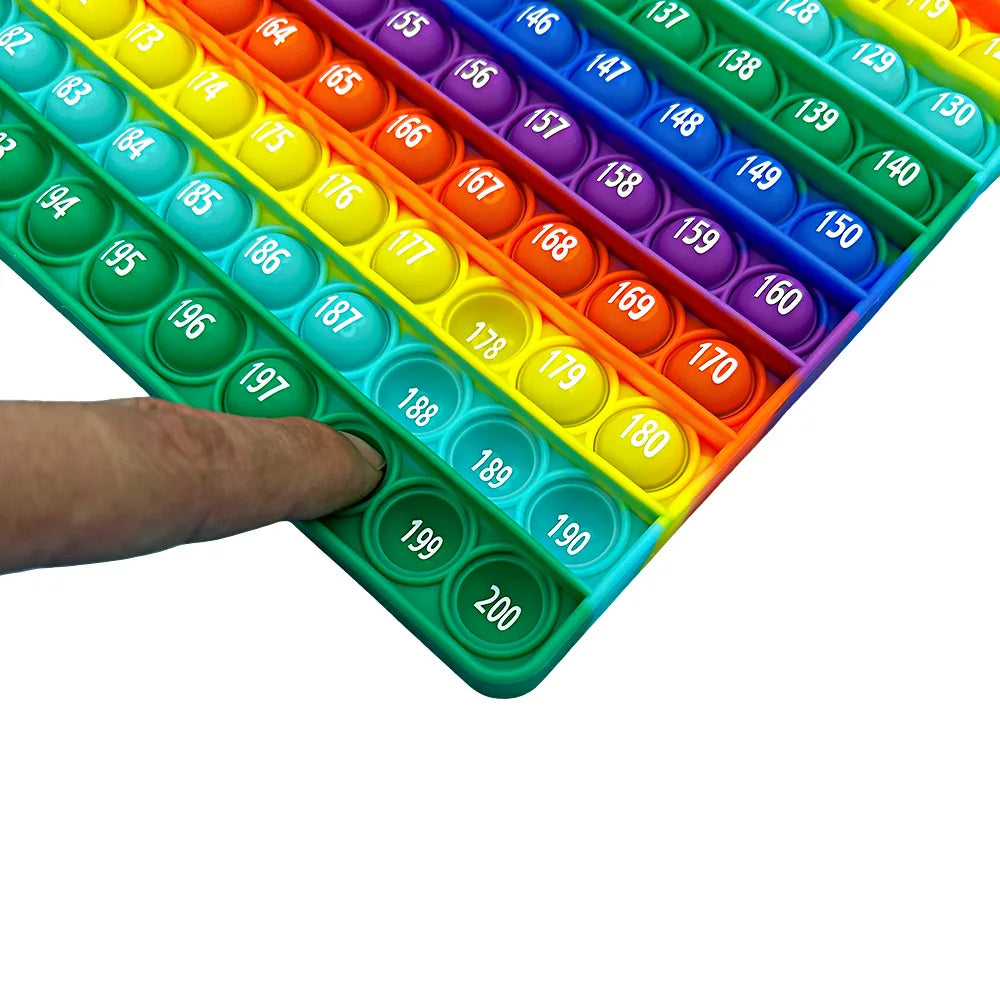 Number Counting Fidget Toy – Rainbow Silicone Math Game