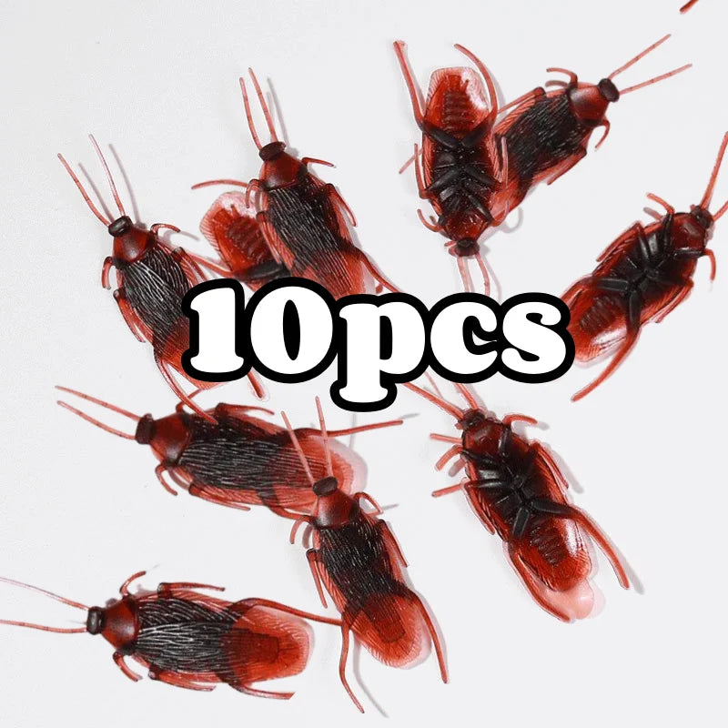 50-Piece Fake Cockroach Prank Set for Halloween & Parties